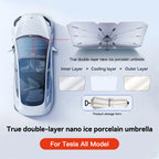 Magnetic Suction Clip Sun Shades for Tesla Model 3/Y Highland (2021-2025) | Glass Roof & Sunroof