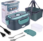 Electric Heated Lunch Box with Thermal Insulation for Office, Dorm, and Travel Meals