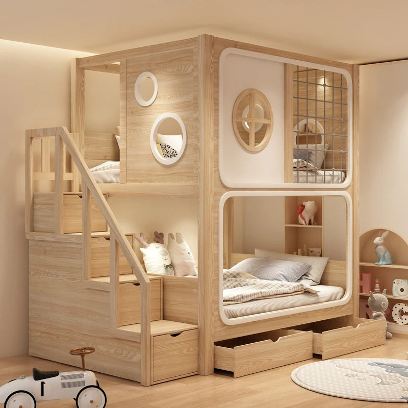 Kids Bed Kids Bedroom Furniture Children's Family Girl Beds Letto Bambini Children's Montessori Bed Wood Children's Bed