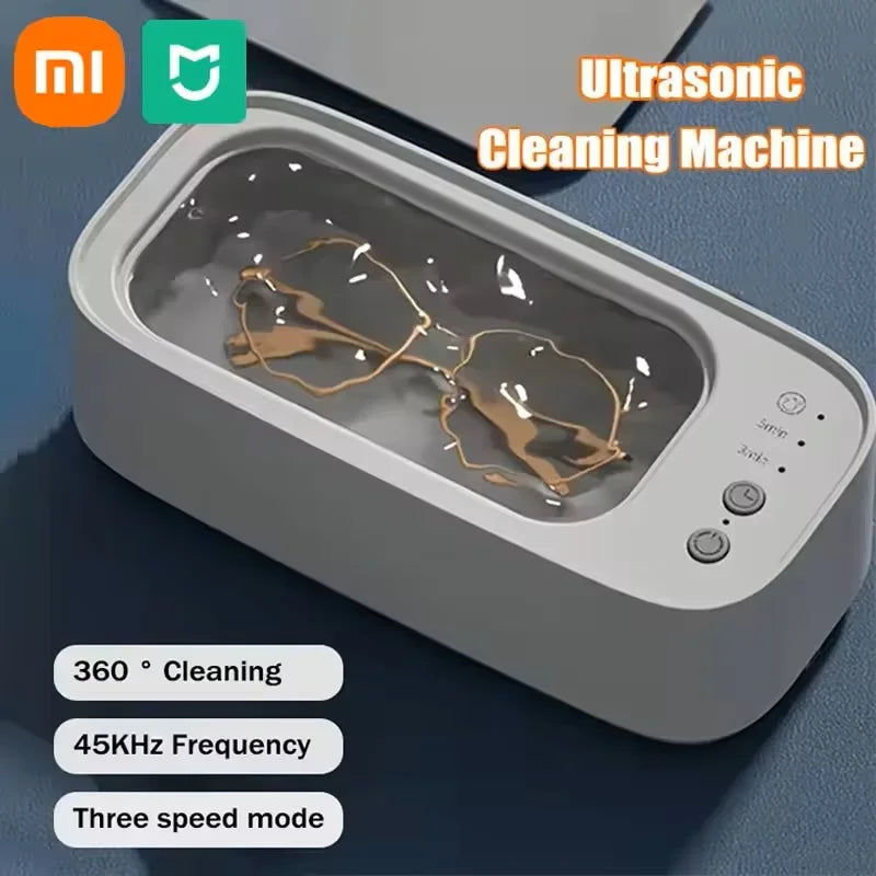 Xiaomi MIJIA Ultrasonic Cleaning Machine High Frequency Vibration USB Charging Battery 360°Jewelry Glasses Watch Ring Cleaner