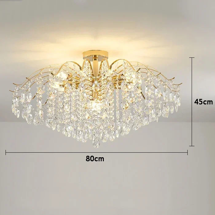 Modern Crystal LED Lights Chandelier For Living Room Decor Bedroom Ceiling Lamp Hanging Light Fixture Home Decoration Luxury