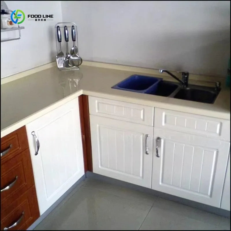 Customized Kitchen Cabinet With Marble Countertop Eco Friendly Cabinetry Waterproof for Hotel Restaurant Home Kitchen Decoration