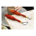 Pottery Repair Tools Tungsten Steel Texture Ring Knife DIY Ceramic Sculpture Scraping Texture Carving Tools,L-Shaped