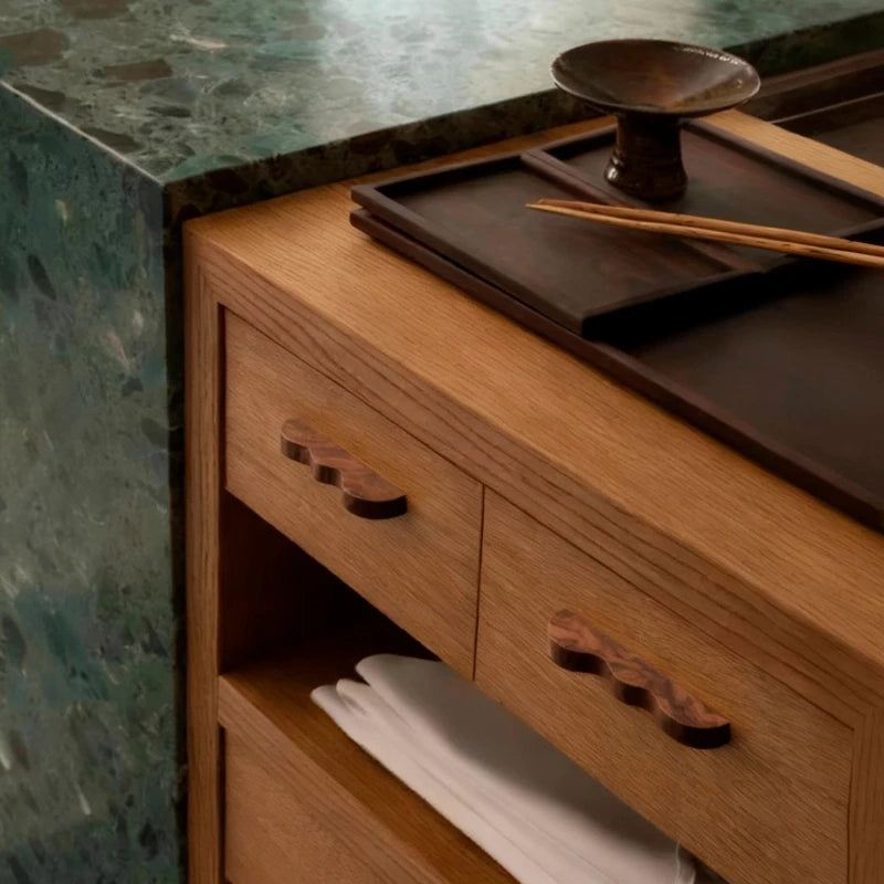 Wooden Handles Natural Kitchen Furniture Wooden Handle Solid Wood Handles for Cabinets and Drawers Closet Dresser Wardrobe Pulls