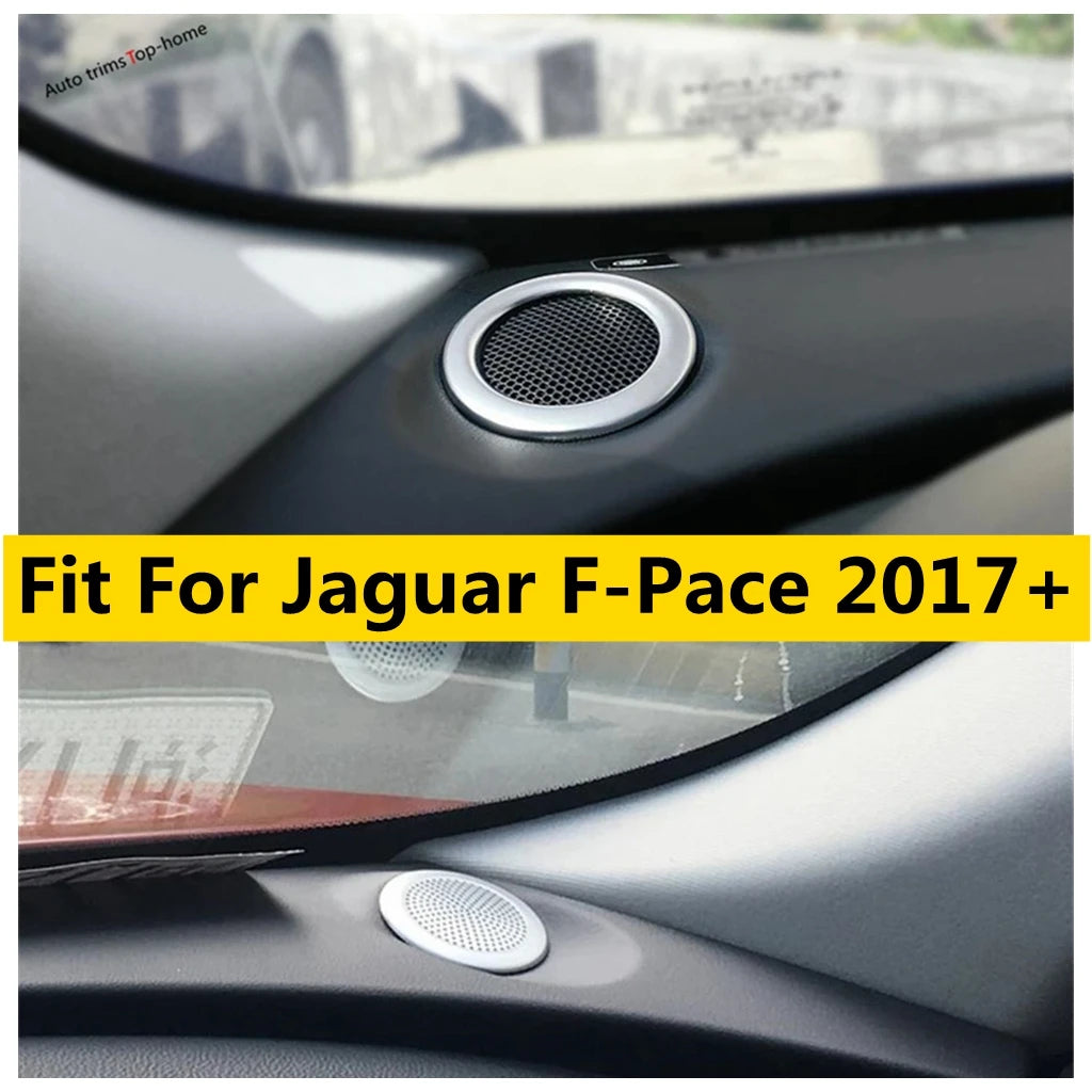 Dashboard Front Stereo Speaker Audio Net Tweeter Mesh Cover Trim Kit Accessories Fit For Jaguar F-Pace 2017 - 2024 Car Styling