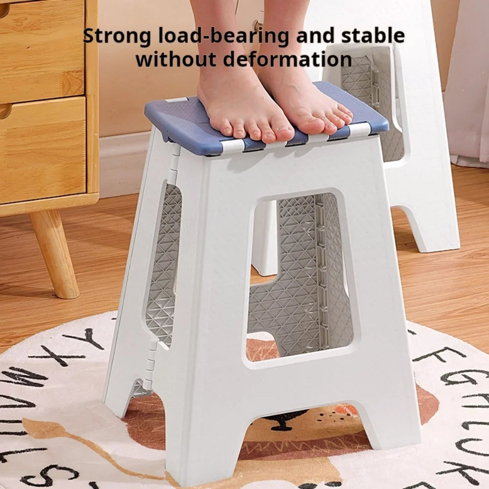 Compact Folding Stool, 11 Inch Adult Climbing Stool, Weight Capacity Up to 330 lbs, Lightweight Stool, Non-Slip Folding Climbing