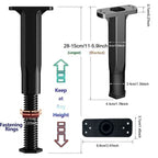 4-Pack Adjustable Bed Support Legs,5.9-11 Inch Height Range,Fits King&Queen,Easy Install,Sturdy Support,No Electricity Needed