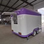Mobile Food Truck Fast Food Kiosk Shipping Container Trailer with Full Kitchen Equipment Installation for Catering Business