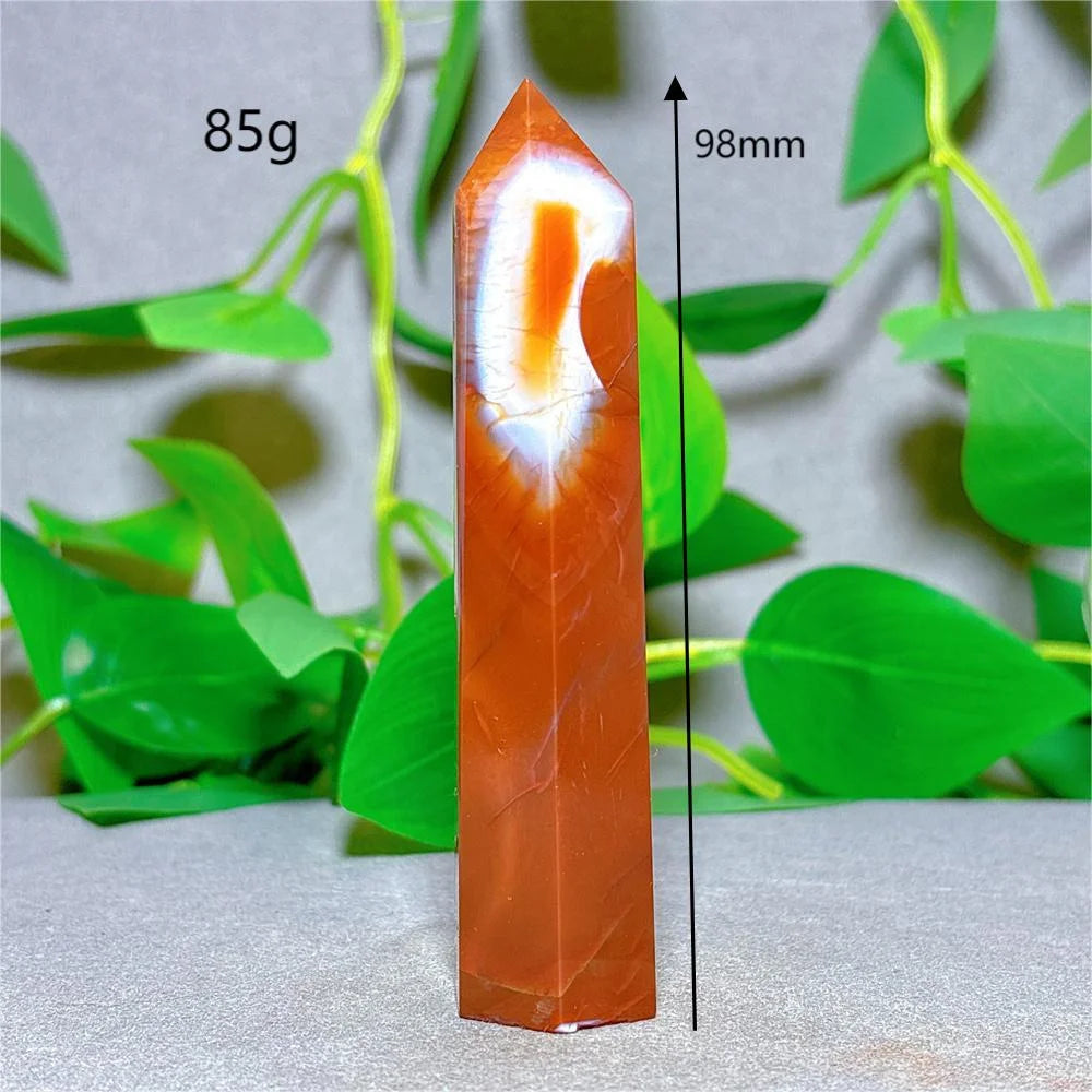 Carnelian Tower Crystal Natural Stone Quartz Home Decoration Minerals Reiki Craft Gifts Energy Healing Meditation Spiritual Love