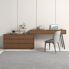 Home desktop rotating desk modern minimalist walnut corner small apartment solid wood computer desk desk dresser
