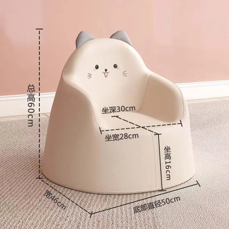 Children's Mini Cartoon Sofa Baby Cute Rabbit Bear Seat Removable Washable Boy Girl 1-6 Years Small Confortable Sofa for Reading