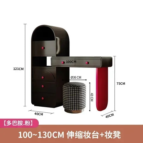 Storage Stool Dressing Table Mirrors Women Minimalist Jeweler Dresser Makeup Stand Tocador De Maquillaje Home Decoration