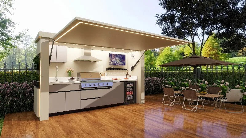 Luxury Stainless Steel Outdoor Kitchen Sink Station With Integrated Storage And Insulated Cooler Customize