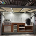 Customized Stainless Steel Outdoor Gas Grill Kitchen with Sink & Shed High Quality Weatherproof Outdoor Cooking & Storage Combo