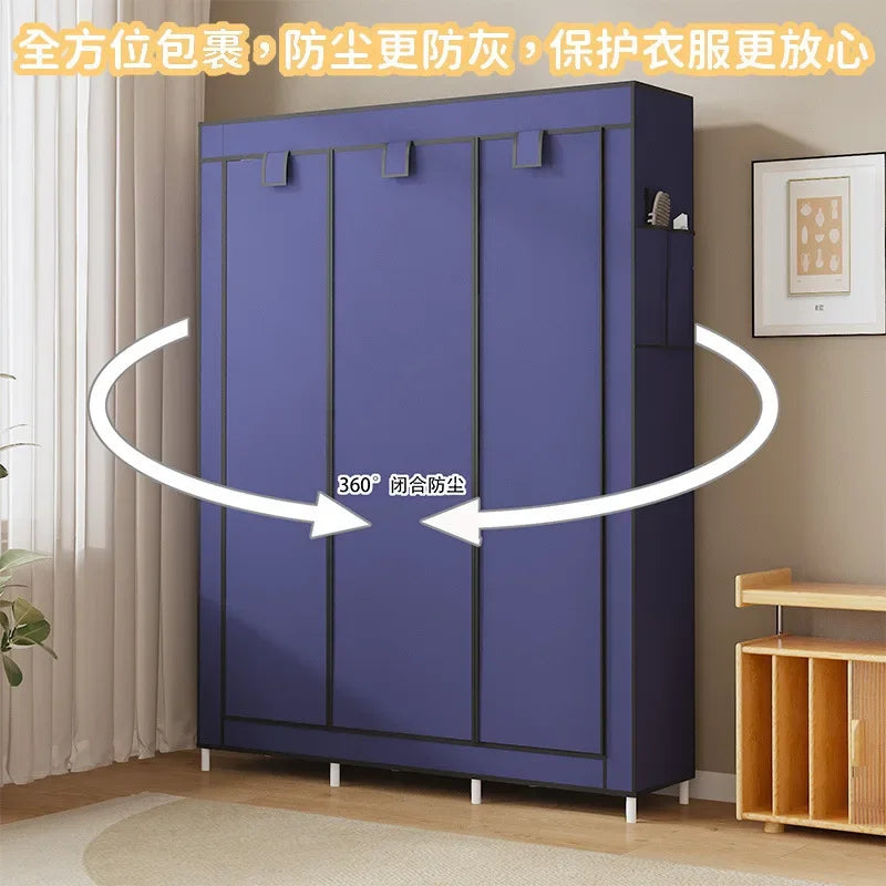 Multifunctional Dust Cloth Wardrobe, Home, Bedroom Clothing Cabinet Assembly Storage Cabinet
