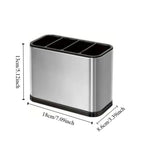 Stainless Steel Kitchen Cutlery Organizer Drainable Rust Proof Chopstick Shelf Box Compartment Large Capacity