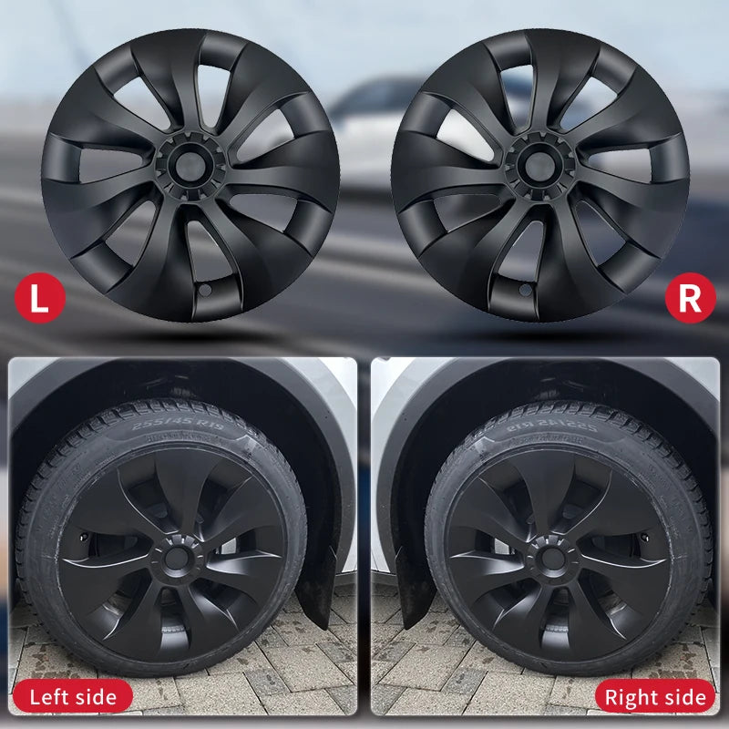 4PCS HubCap  For Tesla Model Y 19 Inch Performance Wheel Caps Automobile Replacemen Hub cap Full Rim Cover Accessories 2018-2024