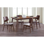 Oscar 60" Rectangle Wood Dining Table, Walnut