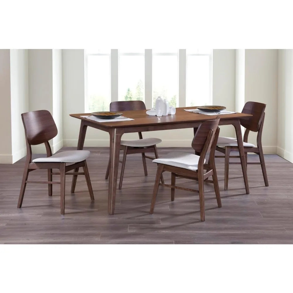 Oscar 60" Rectangle Wood Dining Table, Walnut