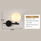 Interior LED Wall Lamps Wall Lighs with G9 Bulb Frosted Glass Ball Black Gold Bedroom LED Wall Sconce for Home Luminuaire Lamp