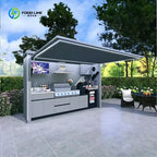Customized Weatherproof Outdoor  Kitchen Cabinets Island with Sink Outdoor Kitchen Appliances for Capsule House Hotel