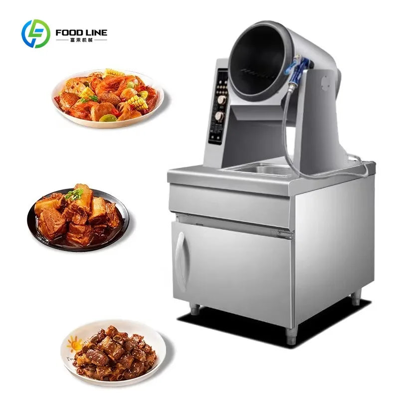 Customized Commercial Restaurant Kitchen Floor Standing Stir Fry Robot Full Automatic Wok Cooking Machine
