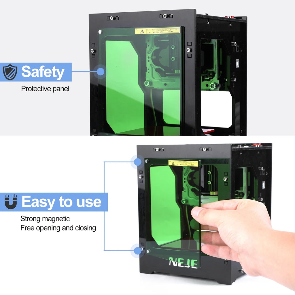 [Beginner-friendly] NEJE DK-8-KZ Mini Laser Engraving Machine 38x38mm Portable Desktop Engraving Machine for Wood/Leather/PVC