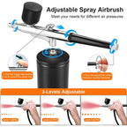Airbrush Nail With Compressor Portable Air Brush Nails Compressor For Nail Art Paint Model Painting Crafts Wireless Spray Gun