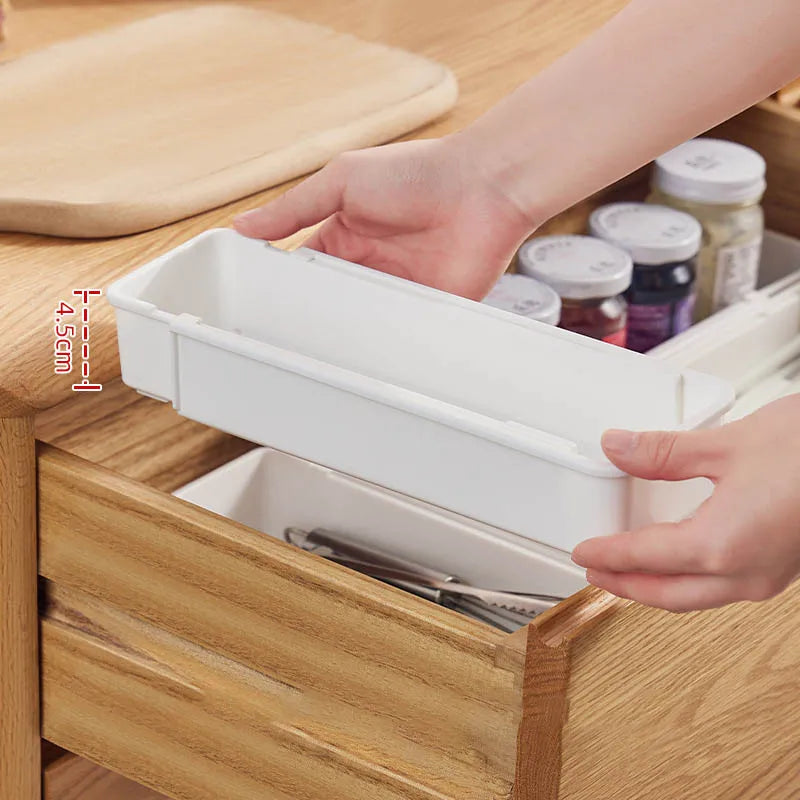 Drawer intimates partition storage box retractable kitchen tableware compartment organizer stationery classification storage box