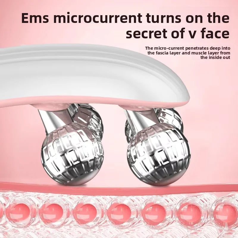 EMS Roller Face-Slimming Artifact V-Face Beauty Facial Massager For Firming And Lifting The Face