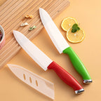 Kitchen complementary food knife, professional ceramic fruit knife with knife sleeve, multi-purpose knife 1/3 piece knife set