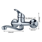 KEMAIDI Bathtub Basin Faucet Hot&Cold Water Mixer Tap Single Handle Wash Chrome Finish Bathroom Mixer Taps Wall Mounted