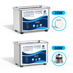 Ultrasonic Cleaner 60W Ultrasound Glasses Cleaner 40KHz High Frequency Ultrasonic  Bath for Glasses Jewelry Necklace Cleaning
