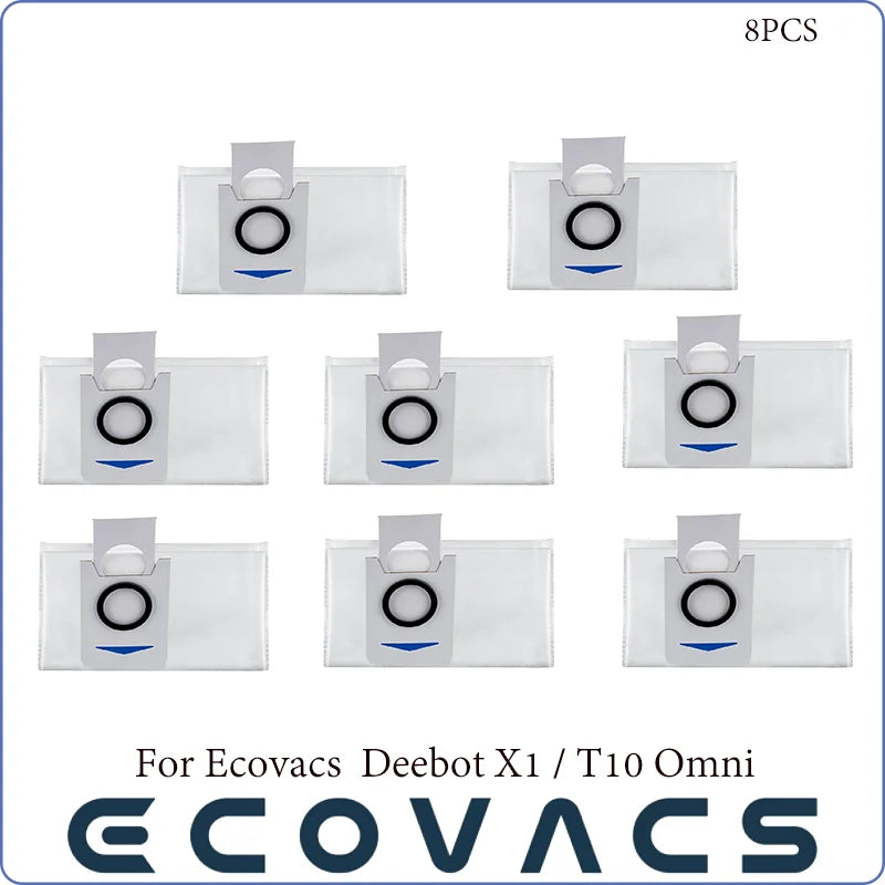 Ecovacs Deebot X1 OMNI / T10 OMNI Robot Vacuum Cleaner Spare Parts, Rubber / Side Brush, Cover,Hepa Filter, Mop Rag, Dust Bag