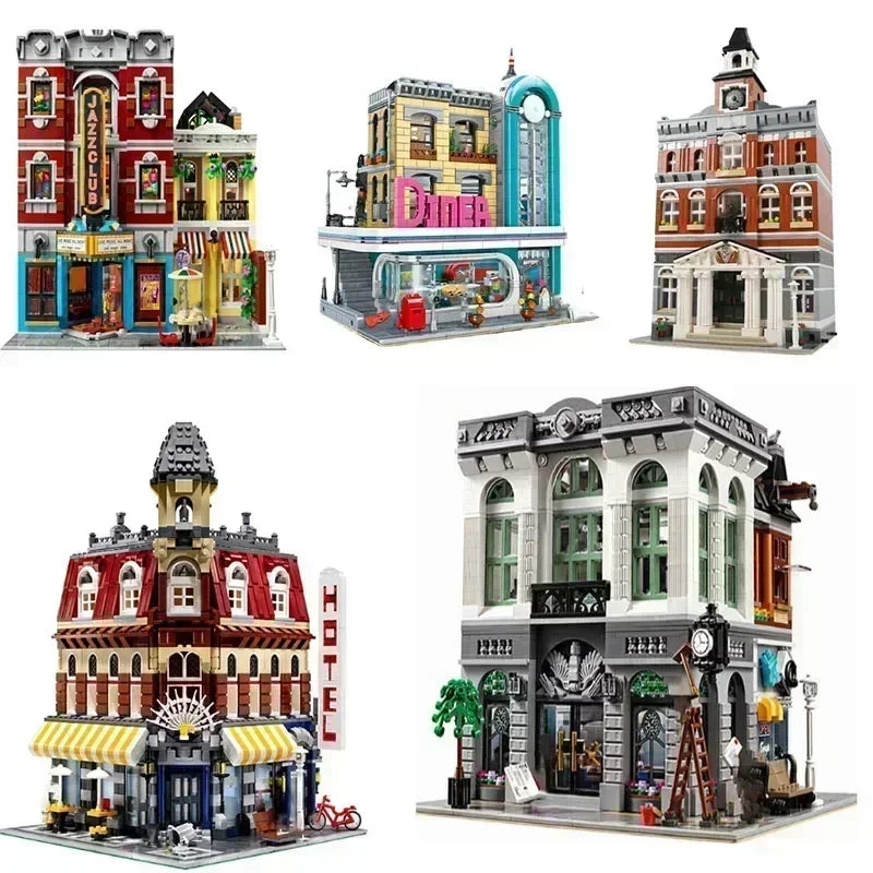 Creator Expert Pet Book Shop Town Hall Downtown Diner Modular Brick Bank Cafe Corner Toys Parisian Set | AlluCanFind