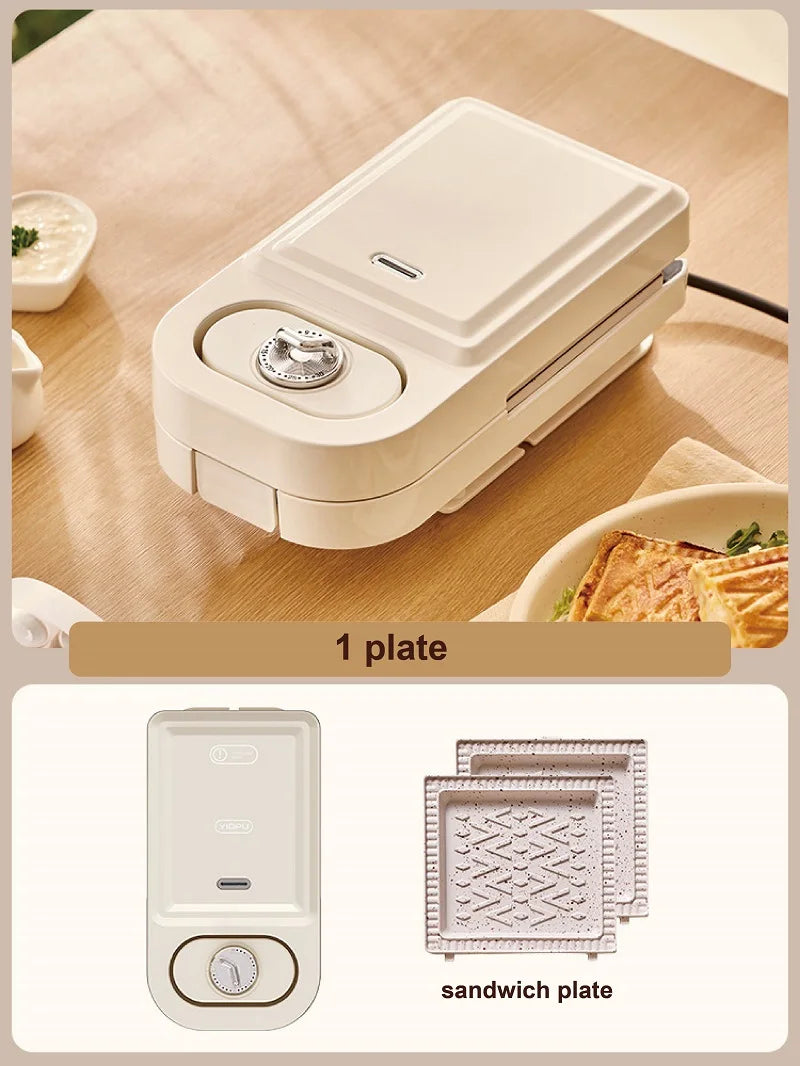 650W Electric Sandwich Maker Timing Waffle Maker Automatic Non-sticky Toaster Multifunctional Fast Breakfast Maker Kitchen tools