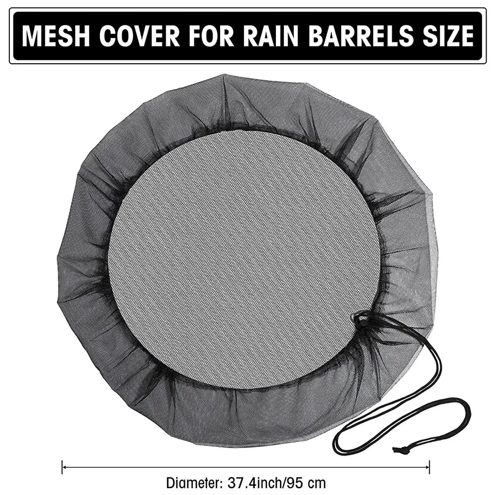 Rain Barrel Cover PE Mesh Anti-Mosquito Netting Outdoor Water Tank Protection Durable Rainwater Harvesting Collection Bucket