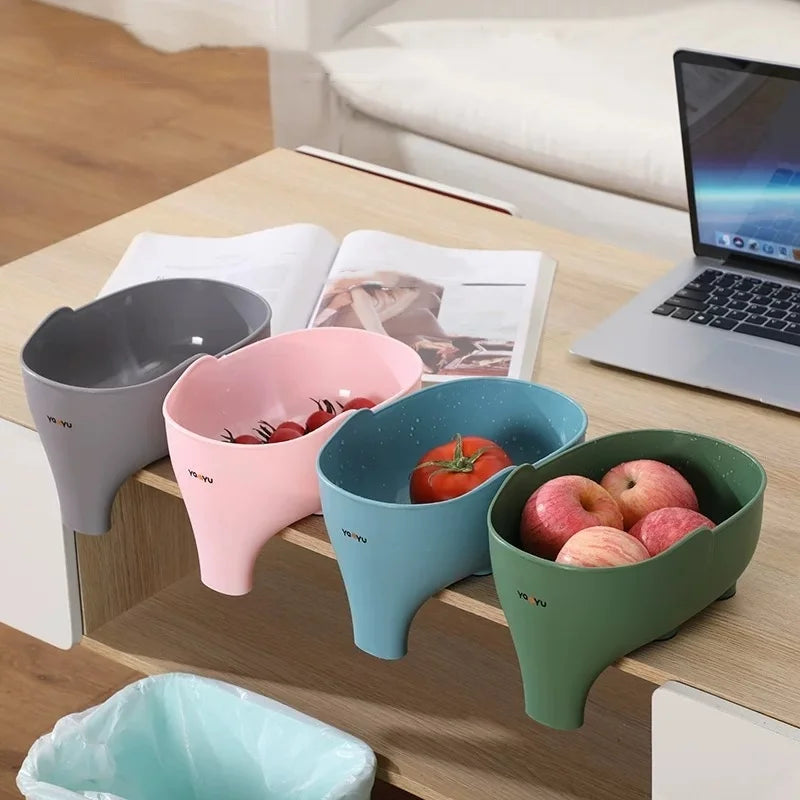 Elephant Drain Basket Multifunctional Kitchen Sink Drain Basket Home Kitchen Living Room Vegetable and Fruit Washing Basket