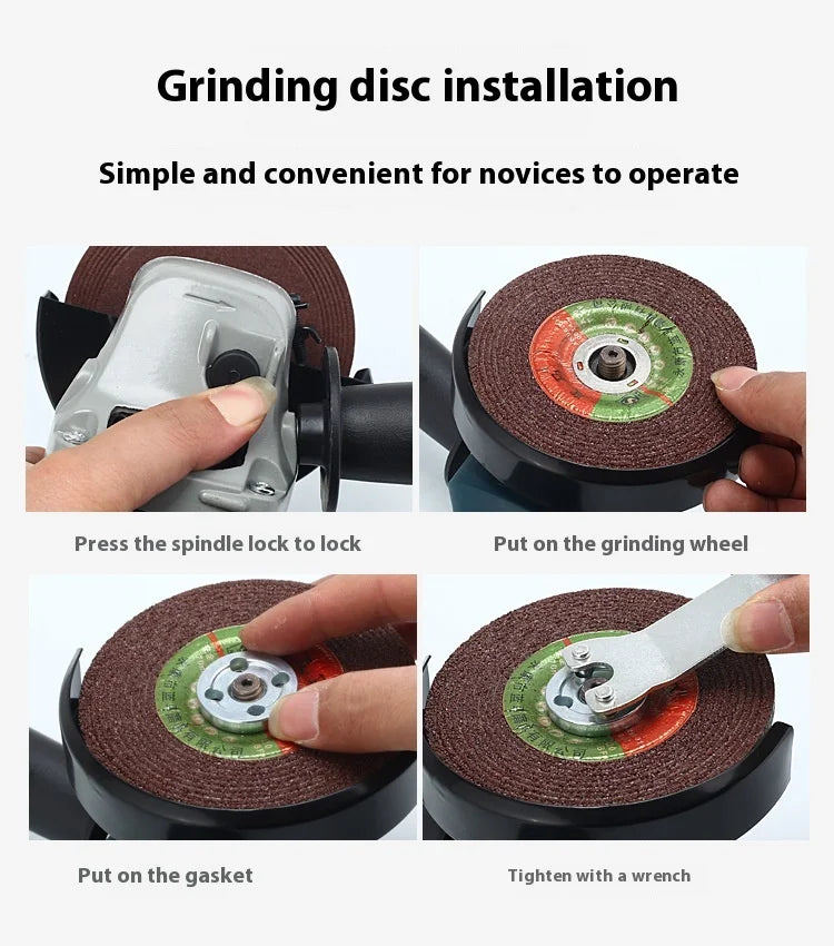 1000W Angle Grinder 6 Gears Multifunctional Handheld 100/125MM Electric Metal Grinding Cutting Machines Tools for 110V 220V Plug