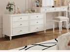 Solid wood dresser chest integrated bedroom cream wind high-end end bed