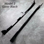 4pcs Side Skirts Spoiler Body Kits For Tesla Model Y 3 Highland Guard Extension Rocker Panels 2017-2024 Splitters Accessories