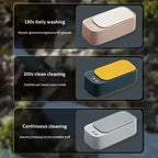 Xiaomi MIJIA Ultrasonic Cleaning Machine High Frequency Vibration USB Charging Battery 360°Jewelry Glasses Watch Ring Cleaner