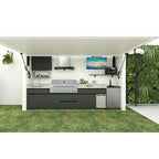Modular Outdoor Kitchen Pod for Backyard Patio Garden BBQ Cooking Station Portable Island Easy Assembly Weather Resistant
