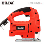 HILDA Electric Jig Saw Household Plug - in Brushed Six Speed Electric Curved Cutting Tool Suitable For A Wide Range Of Materials