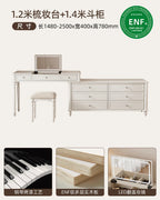 Solid wood dresser chest integrated bedroom cream wind high-end end bed