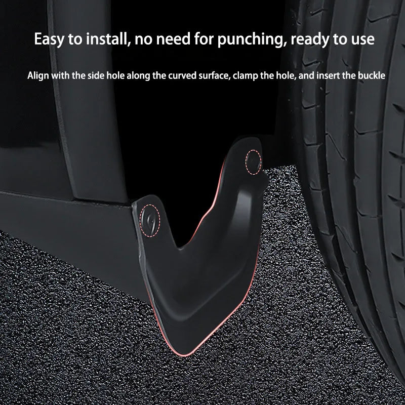 TPE Soft Mud Flaps for Tesla Model3 Highland 2024 Model Y 2024-2021 Mudflaps Splash Guards Mudguards Front Rear Fender Protector