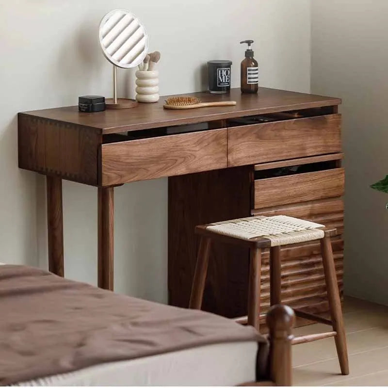 nordic brown luxury dresser eithe drawers box Modern Large Women Dressing Table Storage Hotel Wooden Schminktisch Furniture