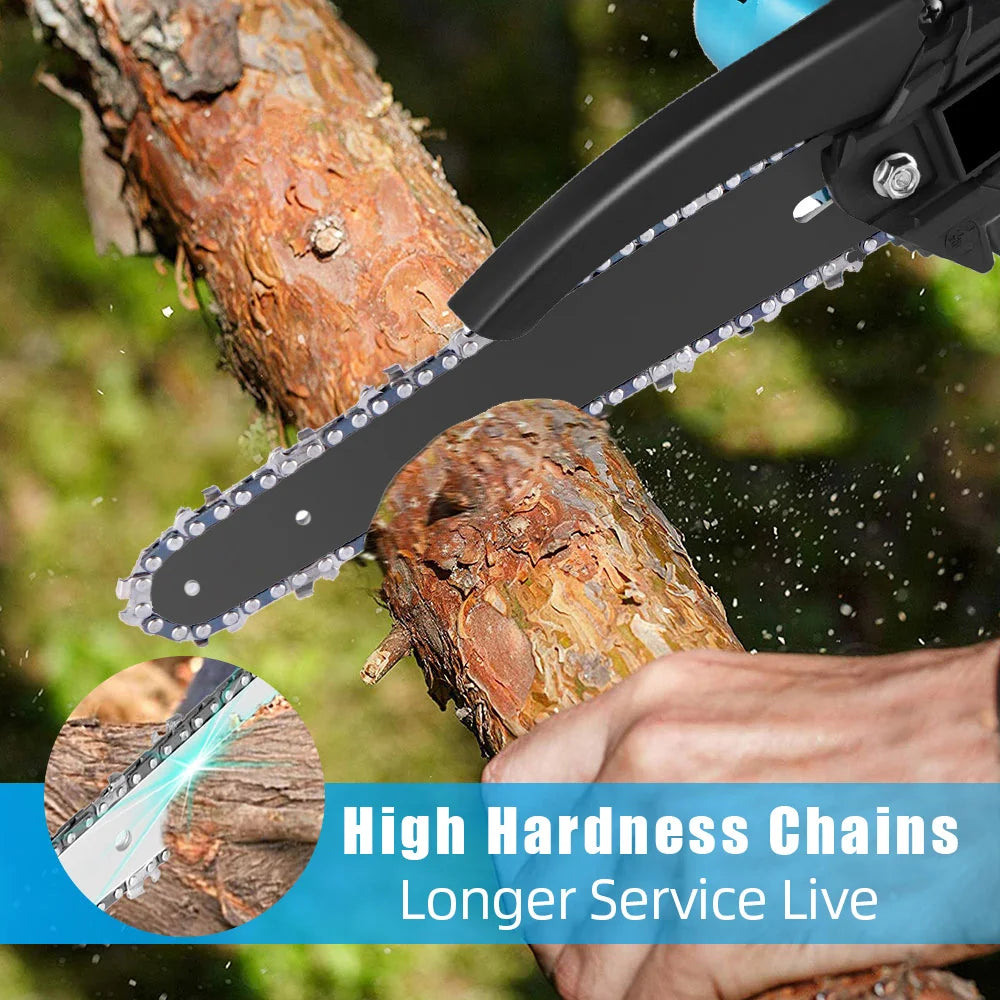 21V 6-Inch Mini Chainsaw Powerful Cordless Rechargeable Handheld Small Electric Saw 7500mAh Battery Pruning Garden Tool