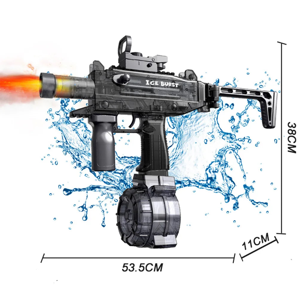 2025 New Children Simulated Flame and Fog Electric Water Gun Toys Summer Outdoor Beach Pool Fight Game,Lighting & Smoking Effect