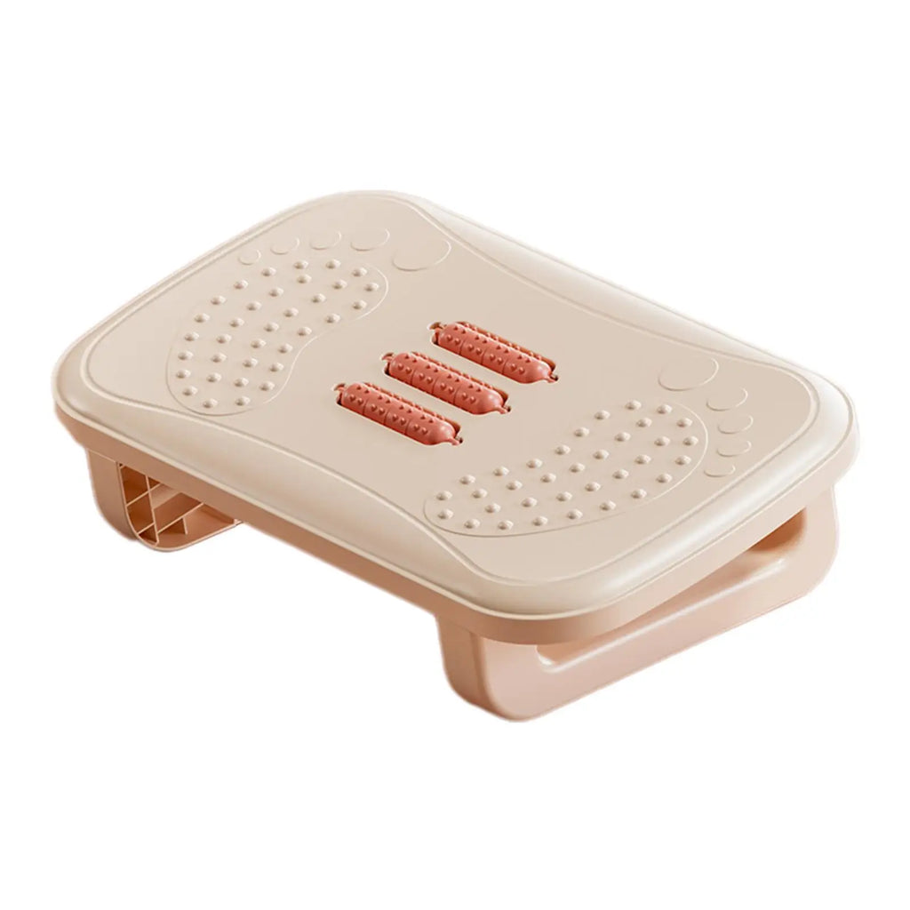Foot Rest Under Desk Leg Rest with Roller Massage Foot Nursing Stool Foot Stool for Car Computer Desk Women Men Living Room Home